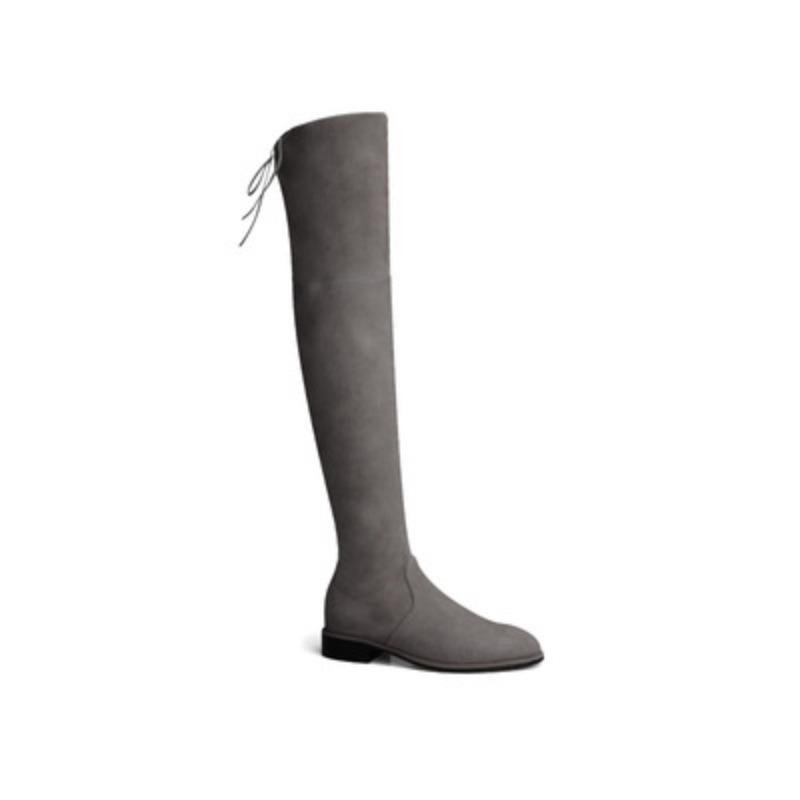 Over Knee Boots Women's Elastic Thick Heel Sleeve Boots Flat Bottom Round Head Skinny High Boots