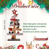 1pc Christmas Tree Gnome Home Decor, Wooden Desktop Ornament for Office Party Layered Tray (We Wish You a Merry Christmas)