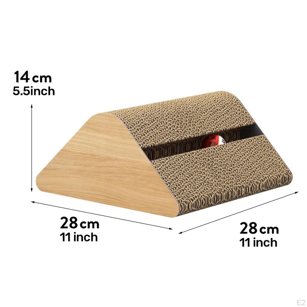 Cardboard Cat Scratcher Trianglar Kitten Scratching Board Thickened Wear Resistant with Two