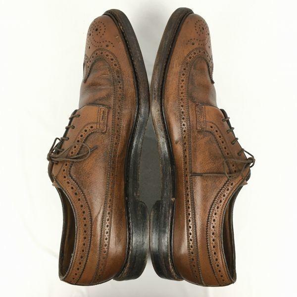 1970 FLORSHEIM Imperial Kenmoor Long Wingtip Shoes Brown size 11B 27.5-28.5 Men's(USED)