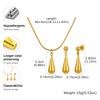 Fashion Set Jewelry Water Drop Earrings Necklace for Women Stainless Steel Gold Plated Necklaces Dainty Set  Accessories Gift