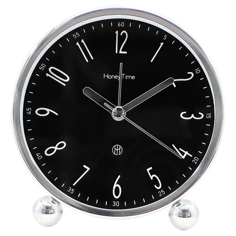

Modern Minimalist Clock Children s Electronic Alarm Clock Bedroom Silent Bedside Clock Student Luminous Metal Desk Clock