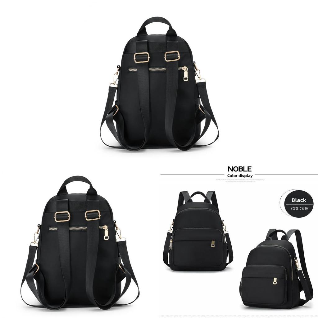 Oxford Cloth Casual Travel Backpack For Women With Large Capacity And Zipper Closure