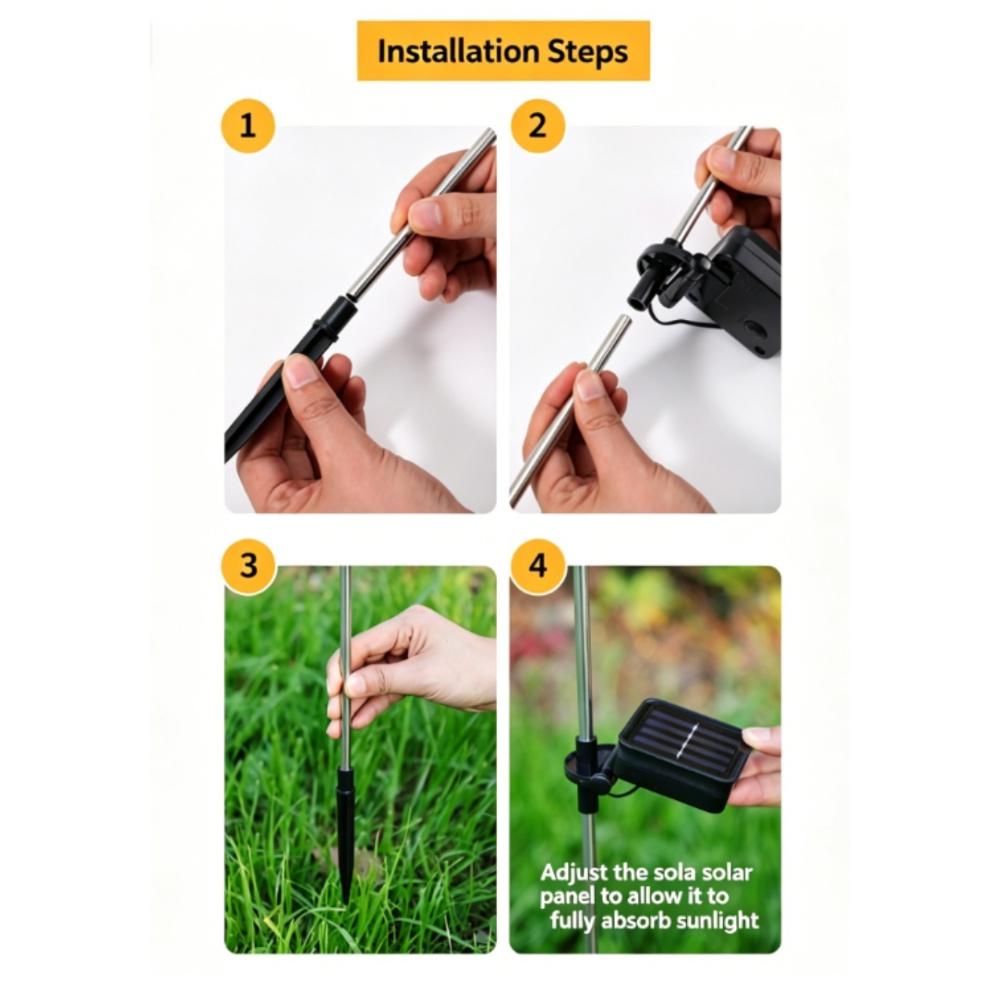 Solar Powered Sunflower Light Outdoor Waterproof LED Ground Insert Lawn Lamp For Garden Lawn Courtyard Decoration
