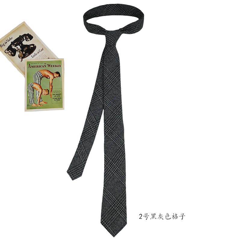 Korean version casual necktie fashion retro plaid men and women neck tie classic tie