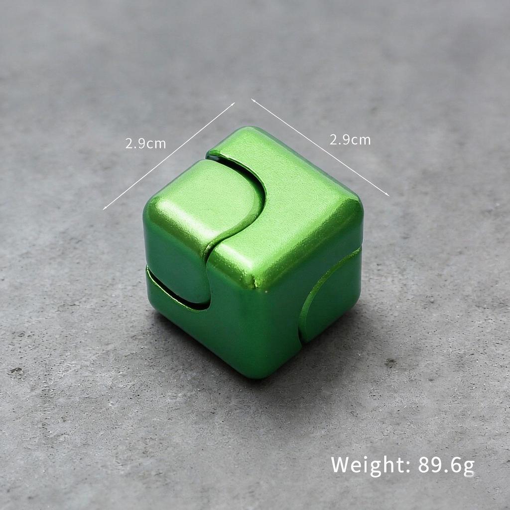Dazzling Metal Magic Cube Rotatable Finger Spinner Toy