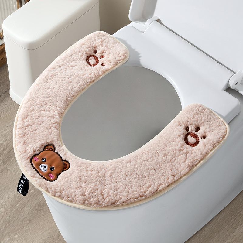 2025 All-Season Plush Toilet Seat Cushion: Universal, Thickened, Velcro Pad for Winter Comfort