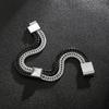6mm Two-Color Stitching Chain Men's 316L Stainless Steel Trendy Bracelet Jewelry