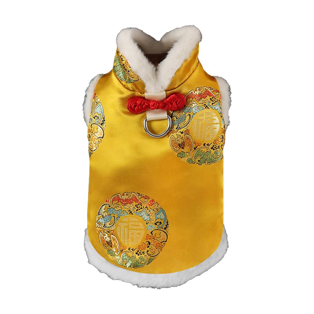 Pet Thickened Cloaks Chinese New Years Dog Clothes Winter Warmth Costume for New Year Celebrations