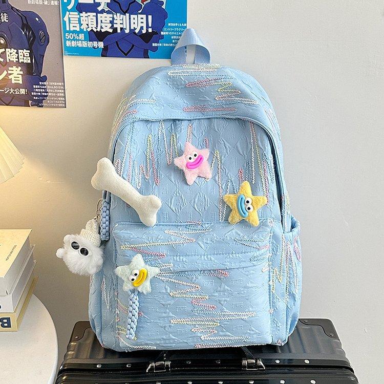 Schoolbag Japanese soft girl cute high value large capacity ins versatile schoolbag junior high school college student backpack