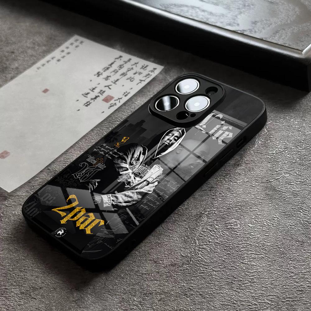 Rapper 2pac Singer Tupac 2 Phone Case For 17 Pro Max IPhone 16 Pro 15 12 11 13 Mini X XR XS 14 Plus SE Glass Cover