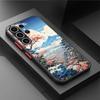 Japanese Landscape Cool Matte Case For Samsung Galaxy S24 S22 S23 S20 S21 FE S10 Plus Capa Note 20 Ultra 10 Lite Phone Fundas