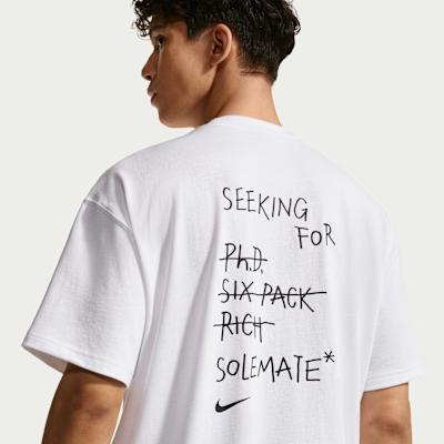 Nike Sportswear T Shirts Men s White Crew Neck Moderate S