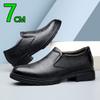Fashion Big Size Elevator Loafers Wedding Men Leather Shoes Business British Formal Dress Shoes Height Increase Insole 7CM Lift Moccasin