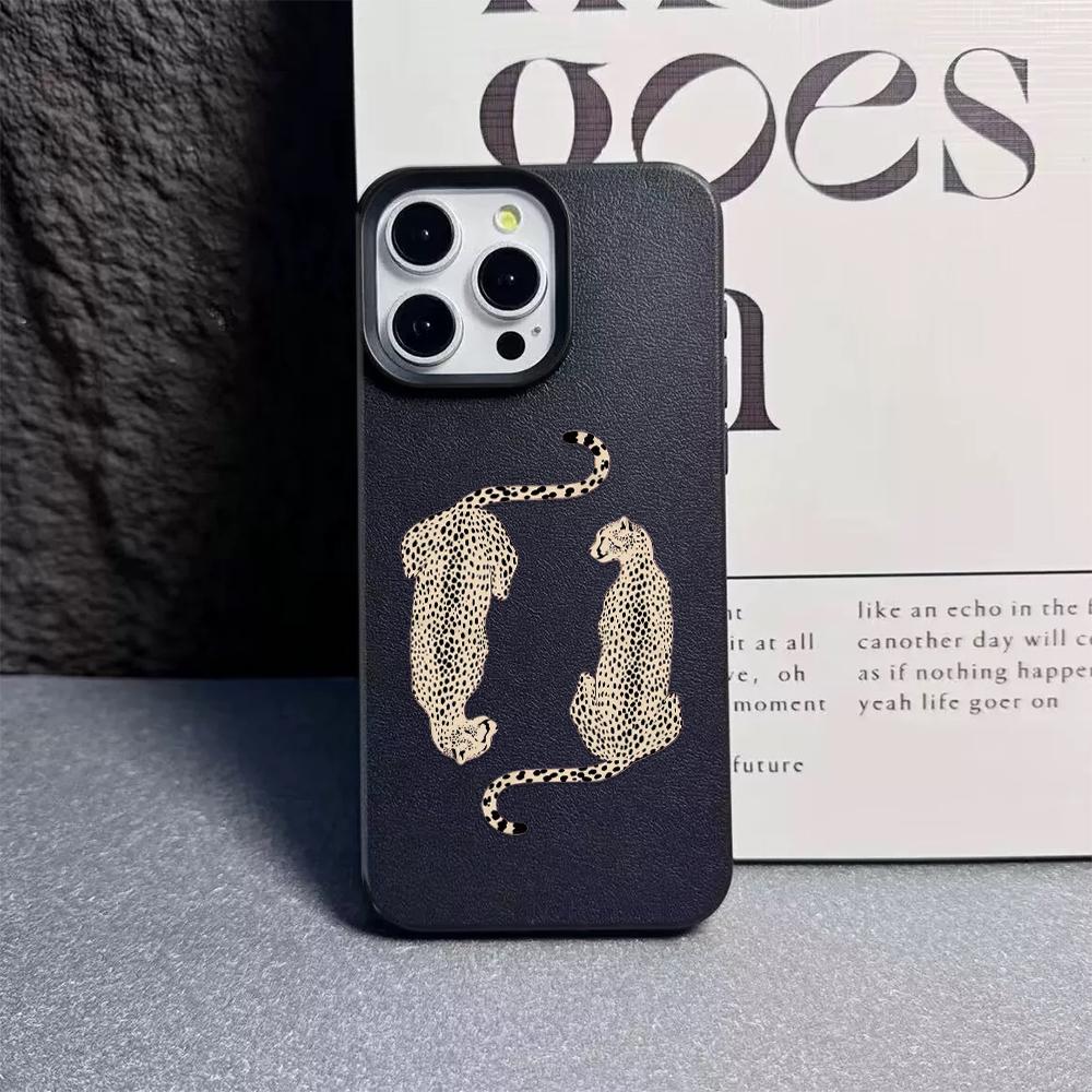 Striped Cheetah Phone Case Suitable For IPhone 17 Pro Max Air 16 15 Plus 14 13 12 11 Case Cover Funda For IPhone 16 15 14 Plus