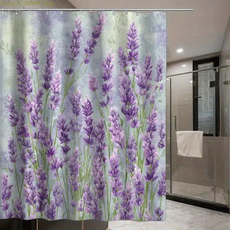 

A Bathroom Shower Curtain, Oil Painting Experience Workshop, Wisteria Festival Shower Curtain, Includes 12 Hooks, 180*180Cm Ba 90x180cm