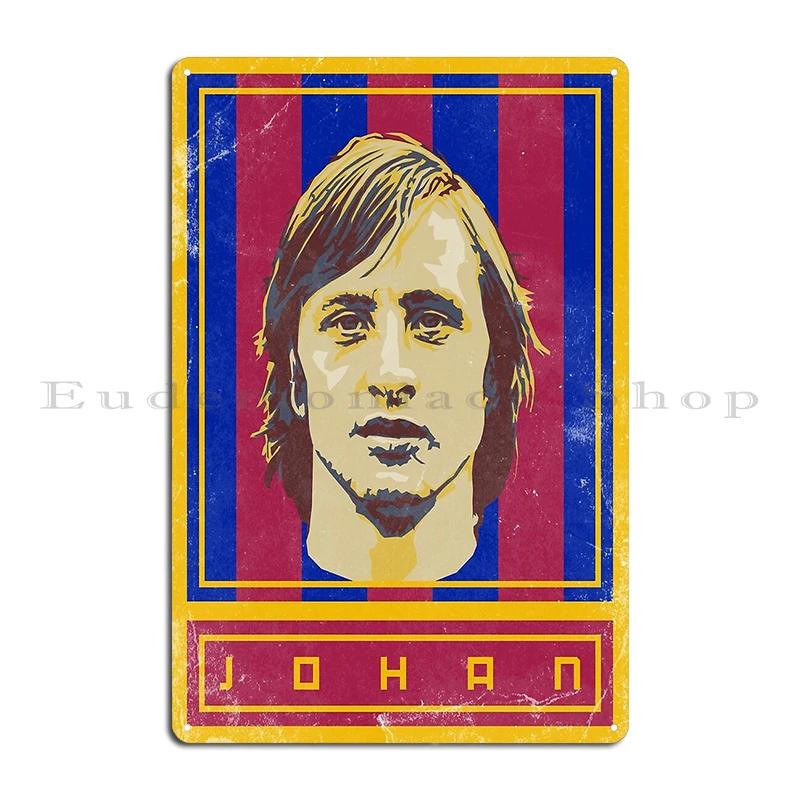 Johan cruyff Metallschild Partyplaketten personalisiert Bar Wanddeko Blechposter