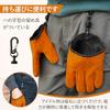 Kasanidika Heat-Resistant Outdoor Gloves (Up to 200°C/192°F) - Heat-Resistant Cowhide Leather Gloves with Sweat-Absorbent Lining and Hanging Buckle, L