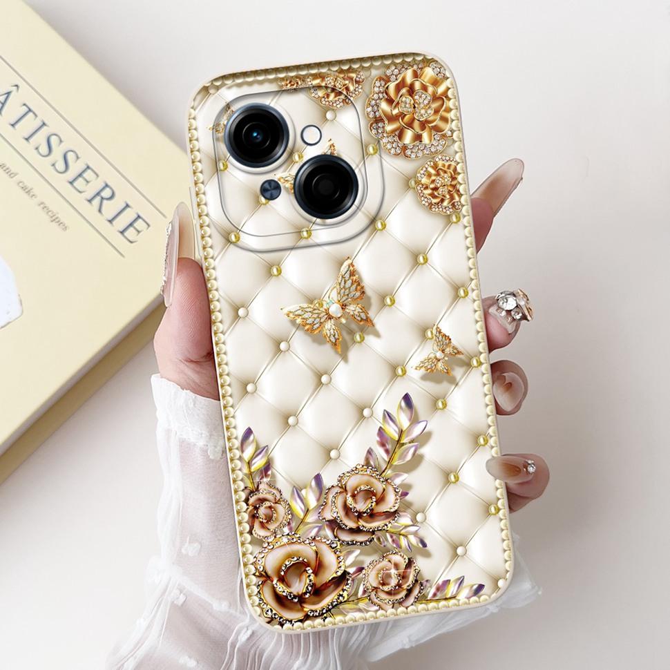 For Tecno Spark Go 1 Case 6.67" Beautiful Flower Painted Cover Soft Silicone Phone Case For Tecno SparkGo 1 Go1 Capa Coque