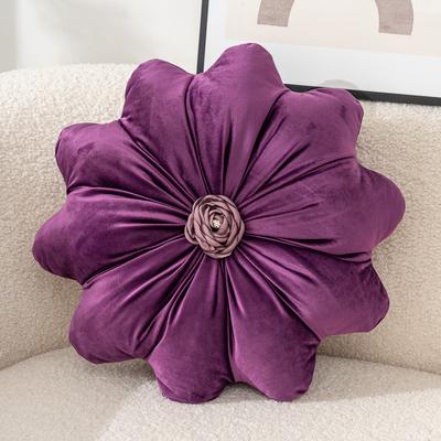 Sunflower Hug Pillow Soft and Skin Friendly New Product Dutch Velvet Sofa Bedroom Flower Shaped Backrest Pillow Simple Style