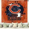 Chicago Bears Wall Tapestry Aesthetic Wall Hanging Printed Fabric Blanket Decorative Tapestries for Bedroom Living Room Home Decor