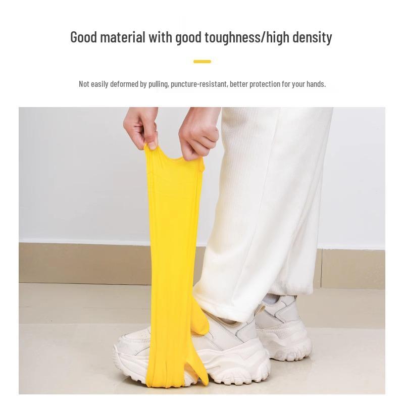 Durable Waterproof Latex Rubber Gloves for Dishwashing & Household Use