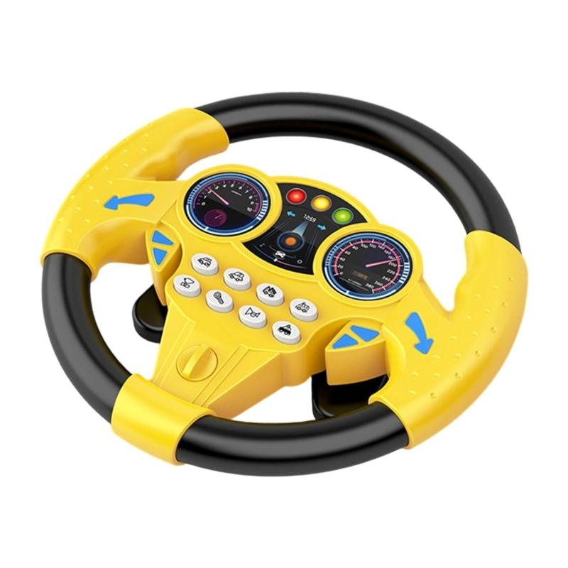 Plastic Steering Wheel Toy for Kids' Pretend Driving Fun on Family Trips Early Learning Educational Toy