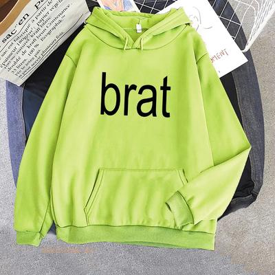 Charli XCX Brat Green Hoodies 2024 Album Grafikdruck Sweatshirts Streetwear Roupas Femininas Langarm Frauen Sudaderas