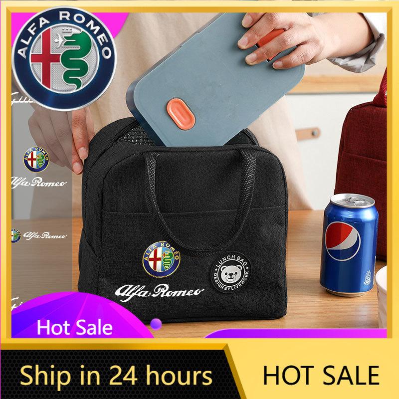 Car Stickers For Alfa Romeo Portable Car Insulated Lunch Bag Food Picnic Bags Lunch Thermal Bag For Alfa Romeo 159 Giulietta 156