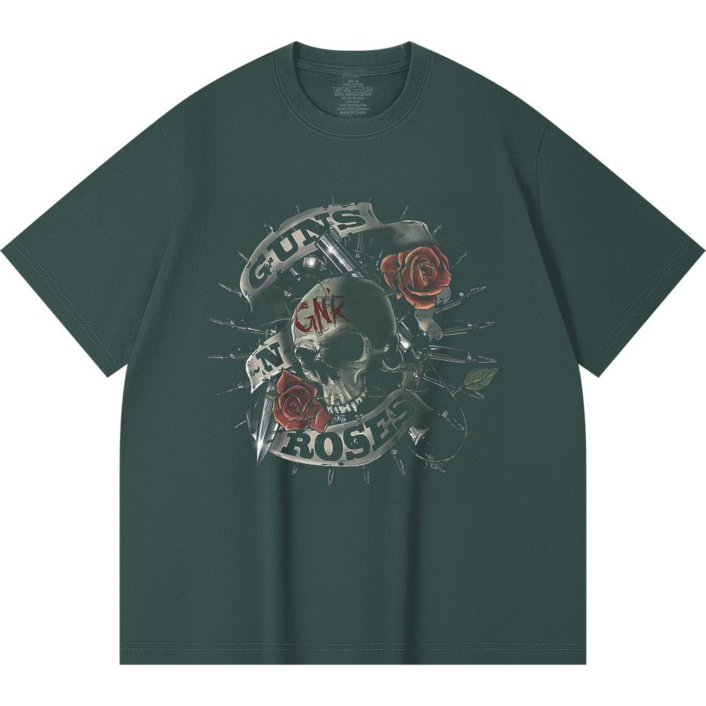 230 Gsm 100% Cotton Heavy Metal T-Shirt  Rock Band Popular Music Print Unisex Heavy Cotton T Shirt