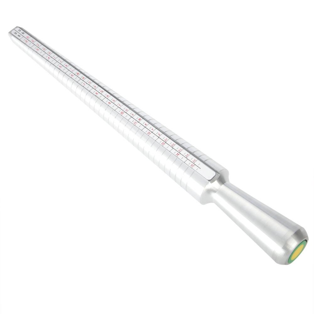 Precision Metal Ring Sizer 2 Scales Ring Mandrel Finger Measure Tool Women Men Rings