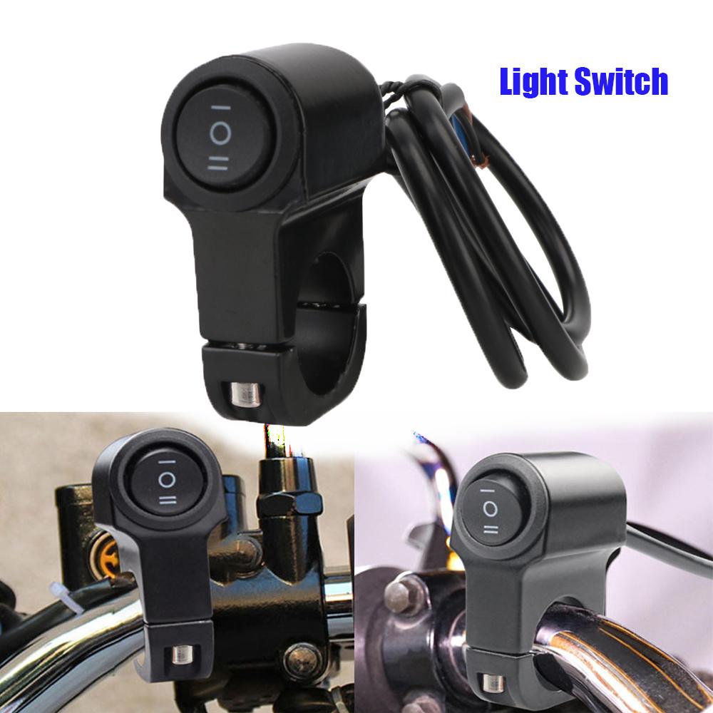 Comutator faruri pentru ghidon Buton cu trei poziții 12V Comutatoare pentru faruri pentru ATV Motocicletă 22cm 7/8in