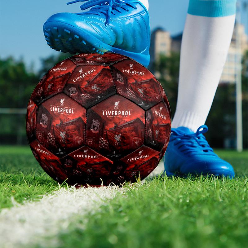 Liverpool F.C Print Size 5 Soccer Ball, PU Wear Resistant Football for Match Training and Daily Practice, Birthday Gift for Soccer Fans