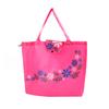 Folding Grocery Bag Reusable Large Capacity Shopping Bag Machine Washable Multi-purpose Flower Print Handbag Tote with Snap Button