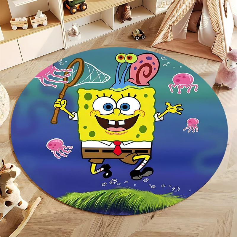 Best Seller! Classic Cartoon Doraemon Print Round Carpet Surprise Gift for Boys and Girls Bedroom Mat Living Room Sofa Study Rug