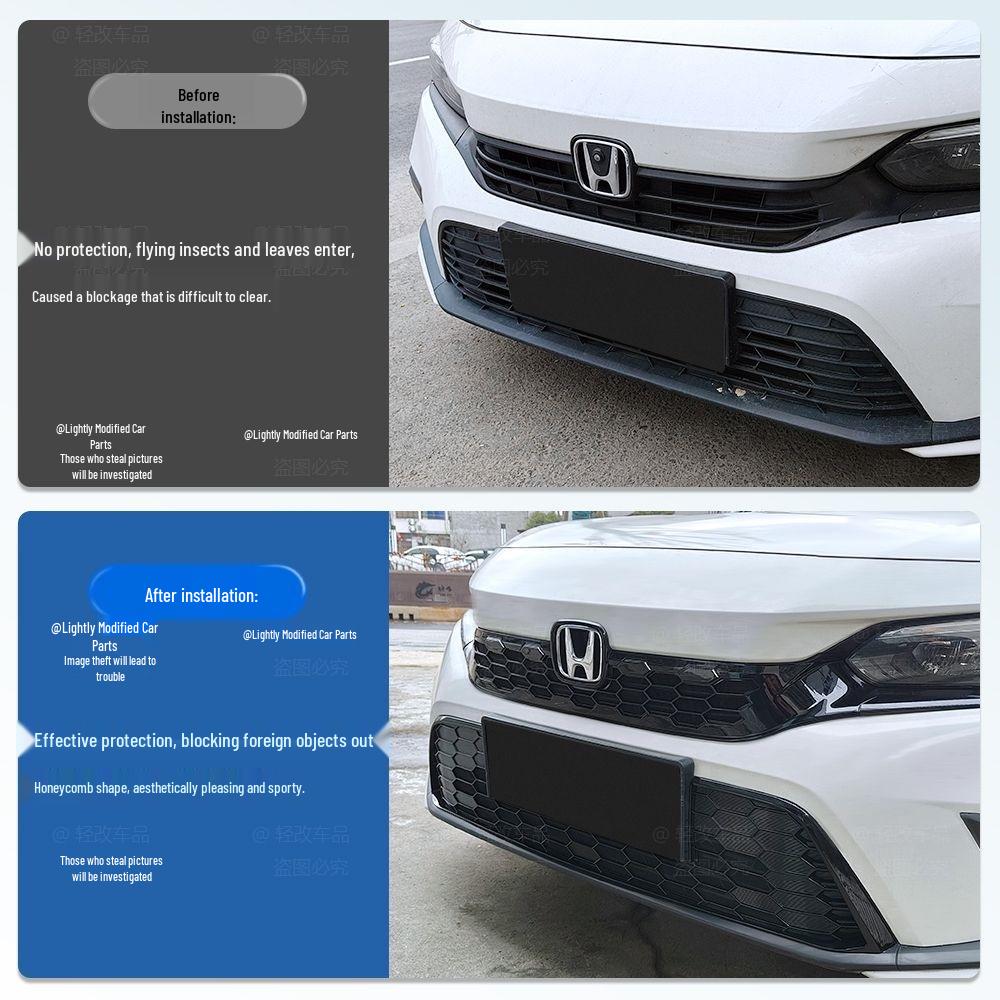 Honda 11th Gen Civic Honeycomb Insect Net Modified Grille Trim
