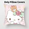 Hello Kitty Plush Pillow Cover With Soft Peach Skin Fabric For Bedroom And Couch Decor