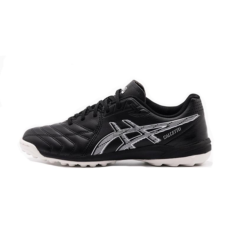 Asics Calcetto WD 9 Round Toe Lace-Up TF (Rubber Studs) Soccer Shoes Men Soccer Shoes Black 1113A038-001
