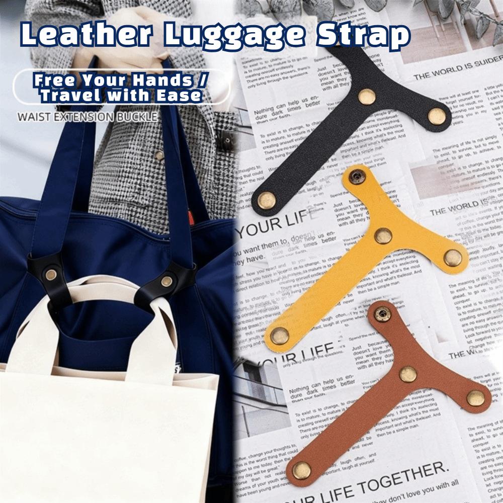 6pcs/set Leather Hook Baggage Organizer Belt Buckles T-shape Travel Accessories Suitcase