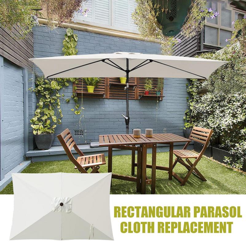 Rectangular Parasol Cloth Replacement 200x300cm Outdoor Backyard Garden Rainproof Square Patio Umbrella Cloth Replacement Canopy