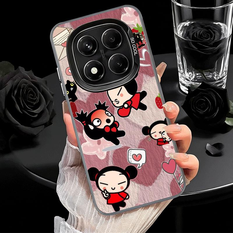 Cartoon Cute Pucca Garu Soft Phone Case for Xiaomi Redmi Note 13 14 15 Pro Plus 12S 12 11S 11 11T 10S 10 Shockproof Cover Back S