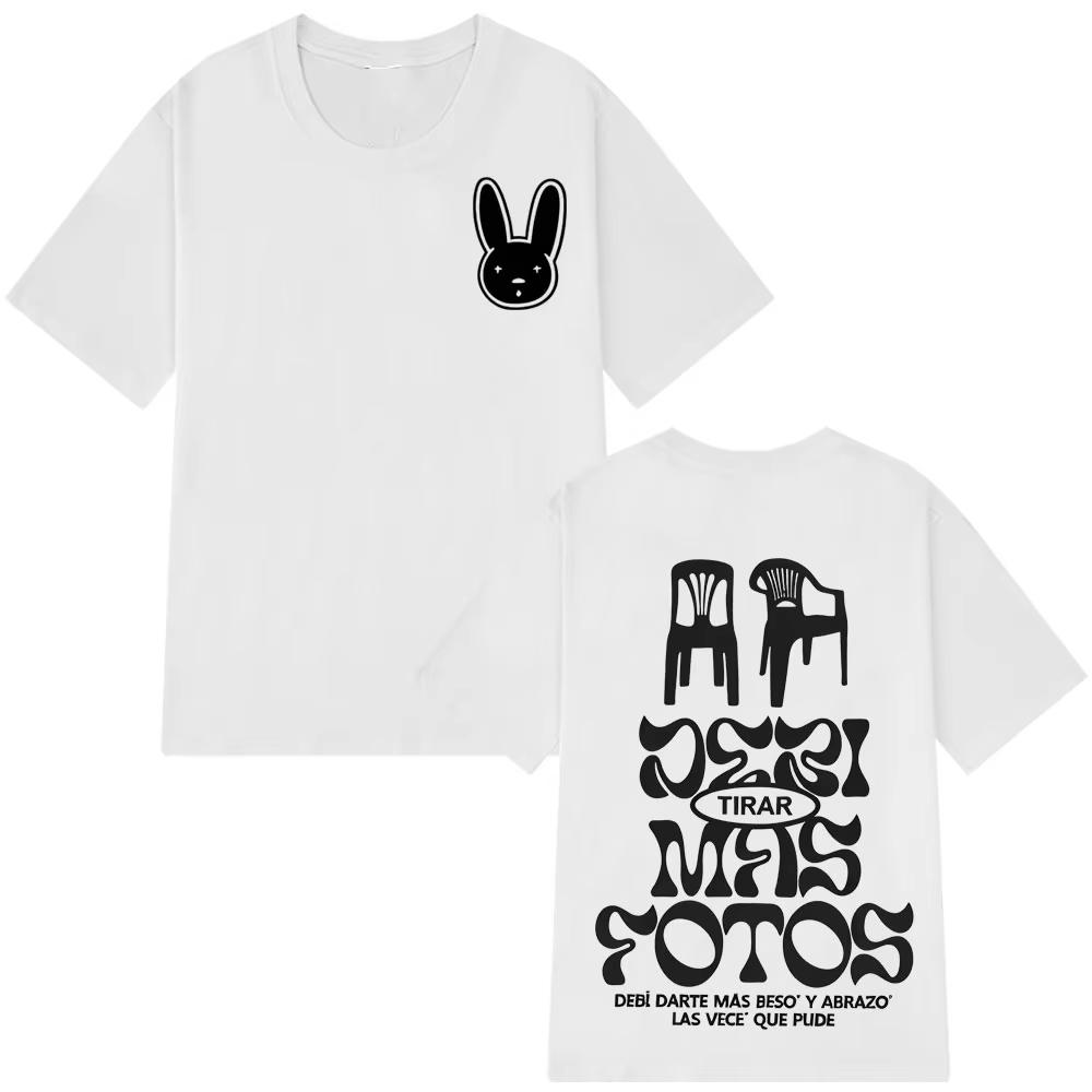 Rapper Bad Bunny Tour Merchandise T-shirts Mannen Vrouwen Mode Hip Hop T-shirts Zomer Korte Mouw T-shirts Fan Cadeaus