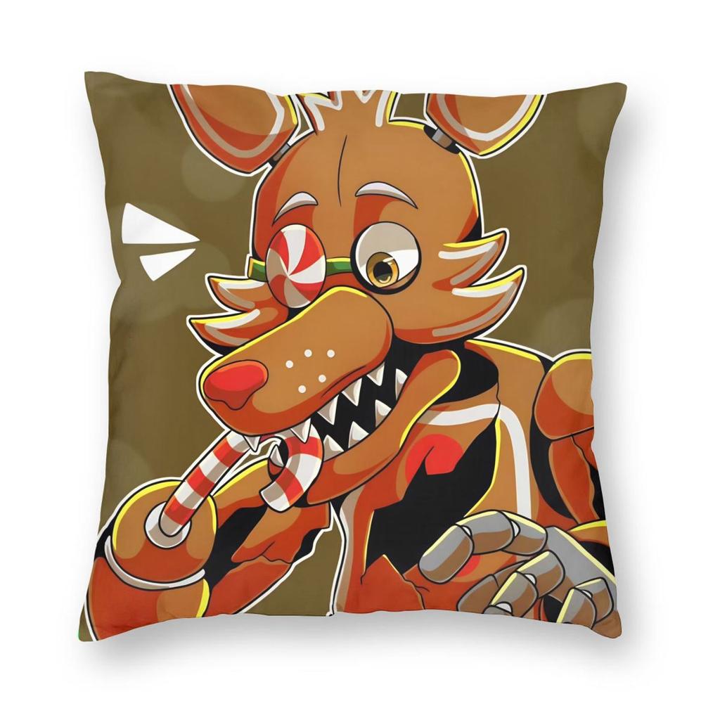 FNAF At Freddys Pillowcase Soft Fabric Cushion Cover Decorations  Throw Pillow Case Cover Home Zipper 4040cm
