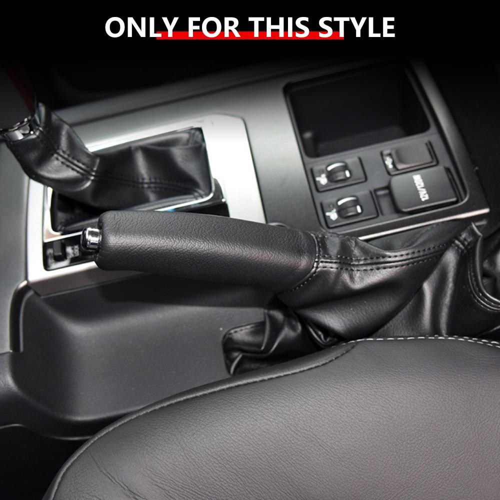 Genuine Leather Car Gear Shift Collars Hand Brake Cover for Toyota Land Cruiser Prado FJ 150 2010-2018 AT Accessories