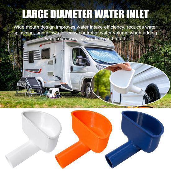 RV Fresh Water Tank Filling Funnel, 3D Printed Trailer Water Inlet Funnel with Wide Mouth, Compatible with Standard RV Water Port