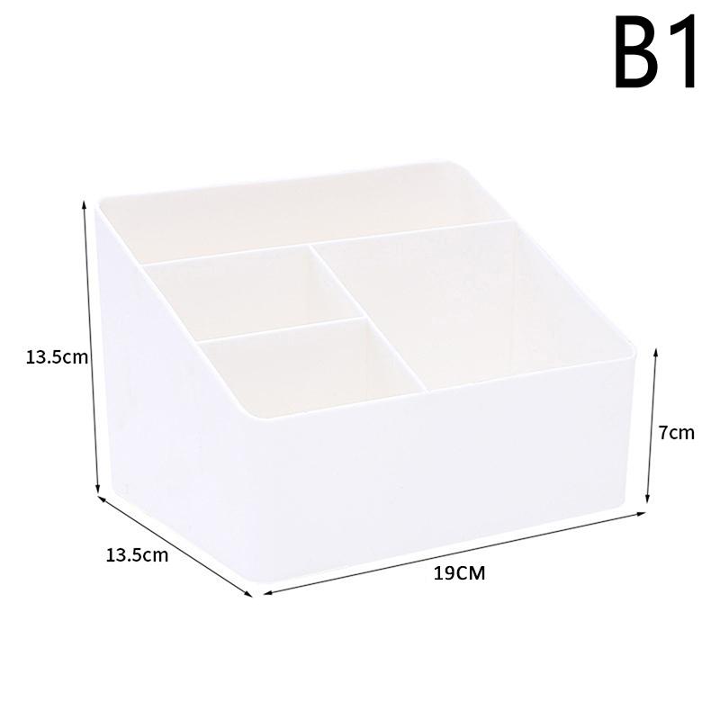 Simple Brush Colored Pen Marker Desktop Stationery Storage Box Multi-Functional Three Squares Desktop Sundries Storage Holder