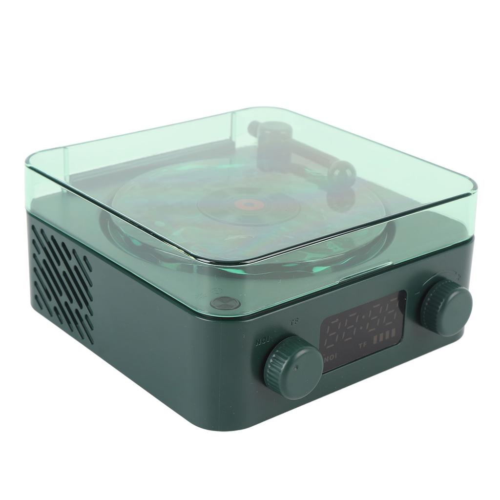 Record Player Bluetooth Speaker 4 Modes Adjustable Lighting and Time Vintage Record Model Speaker