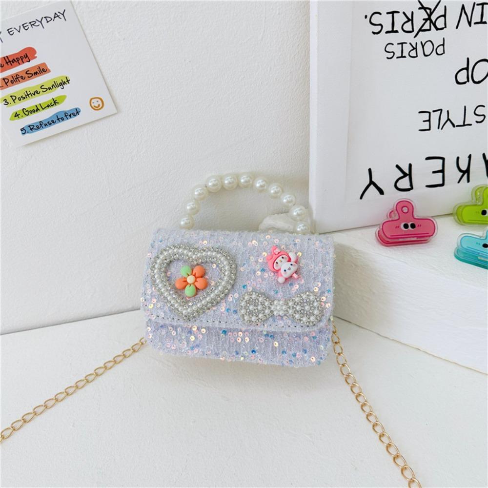 Cute Children's Bag Sequin Underarm Bag 2024 Messenger Bag  Girl