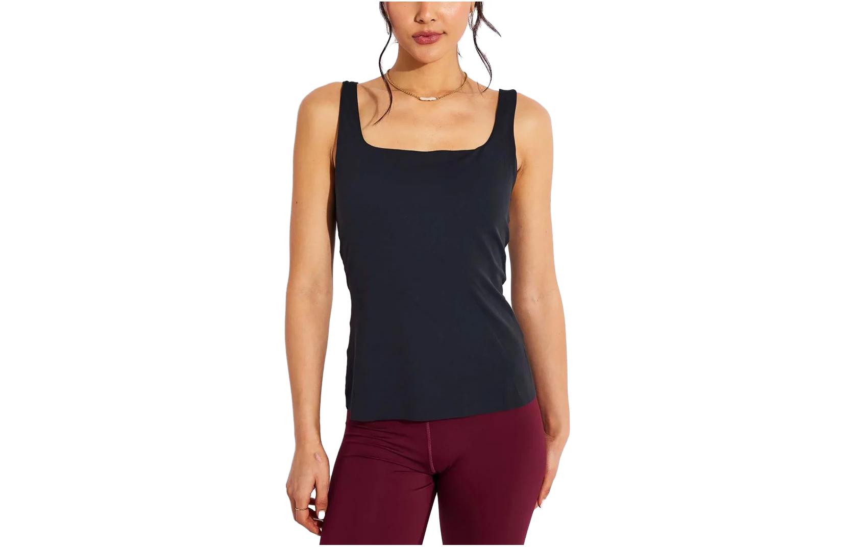 Nike Tank Tops Women s Black U Neck Moderate Straight Fit DA0723-010 XS