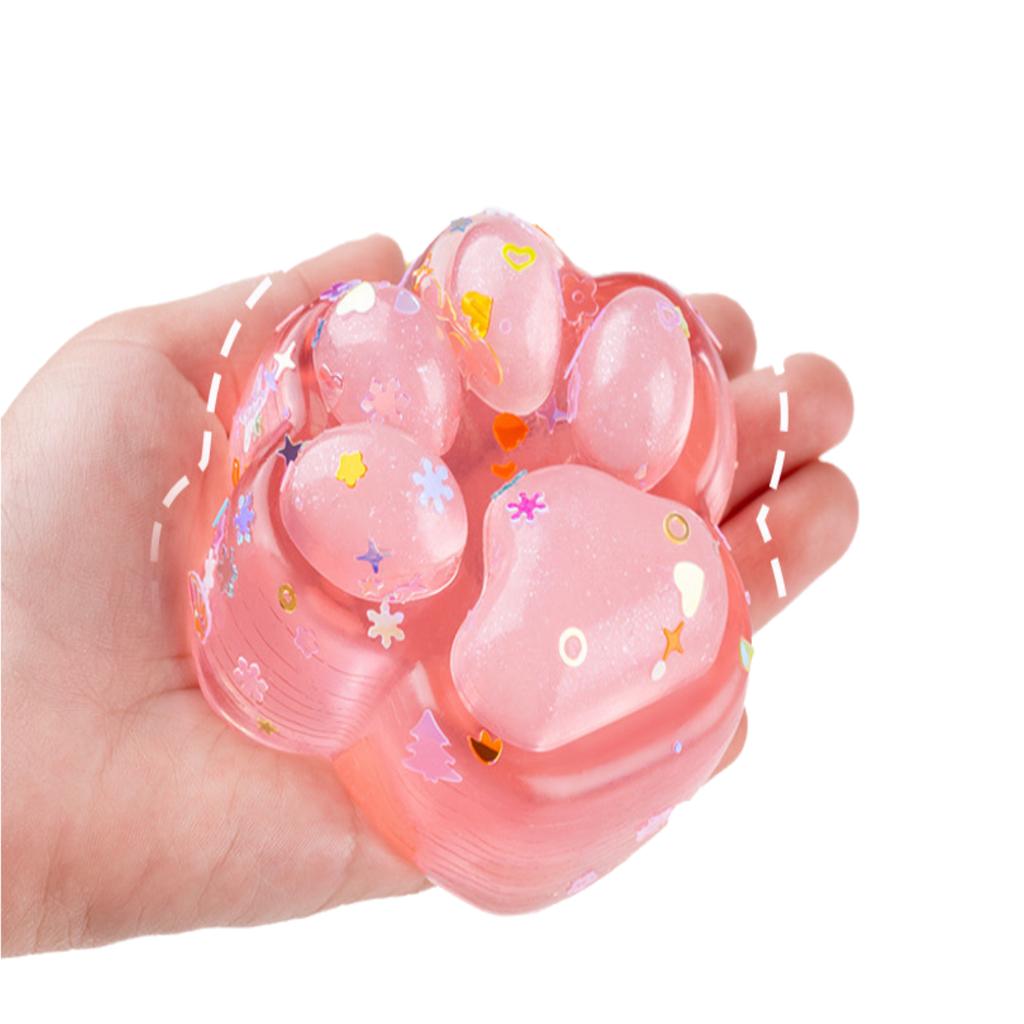 New Kawaii Squishy Cat Paw Squeeze Toys Sticky Fidget Stress Relievers Novelty Party Favors for Kids And Adults